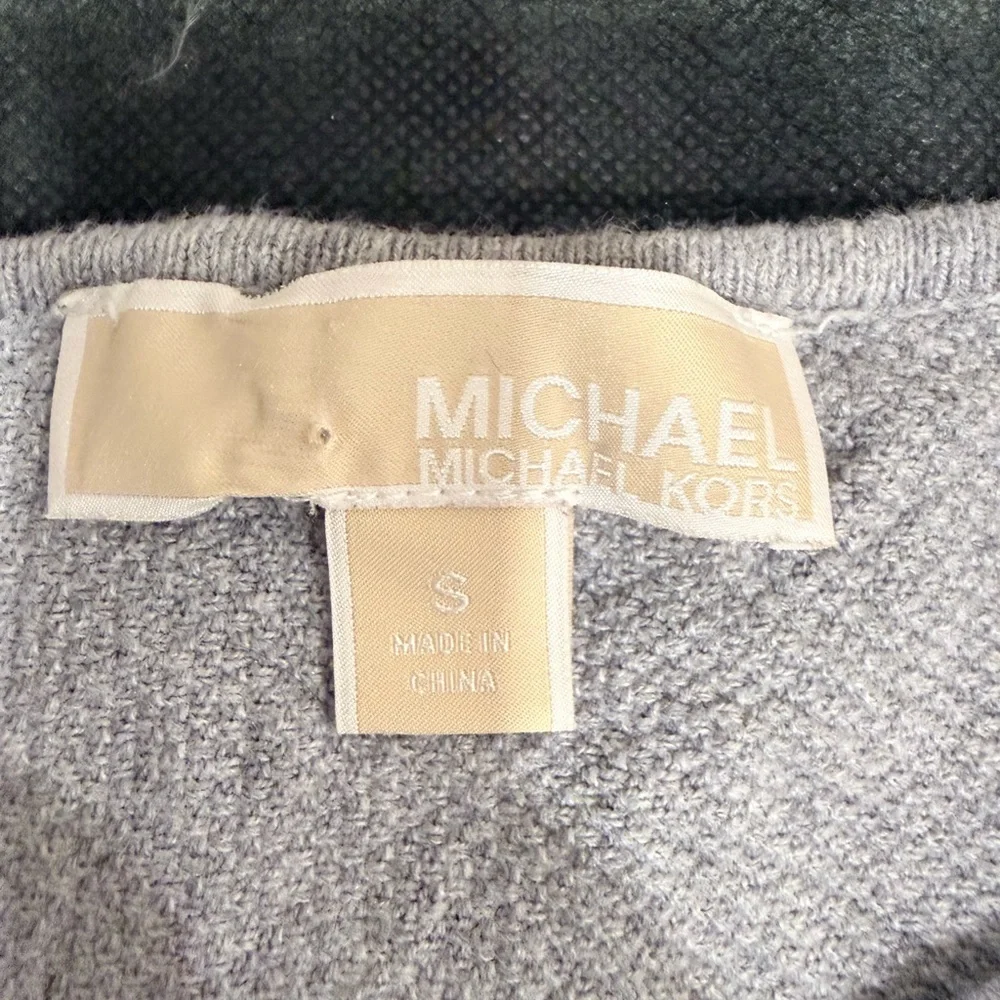 🔥Michael Kors Long Sleeve Gray Women's Top Size S EUC🔥